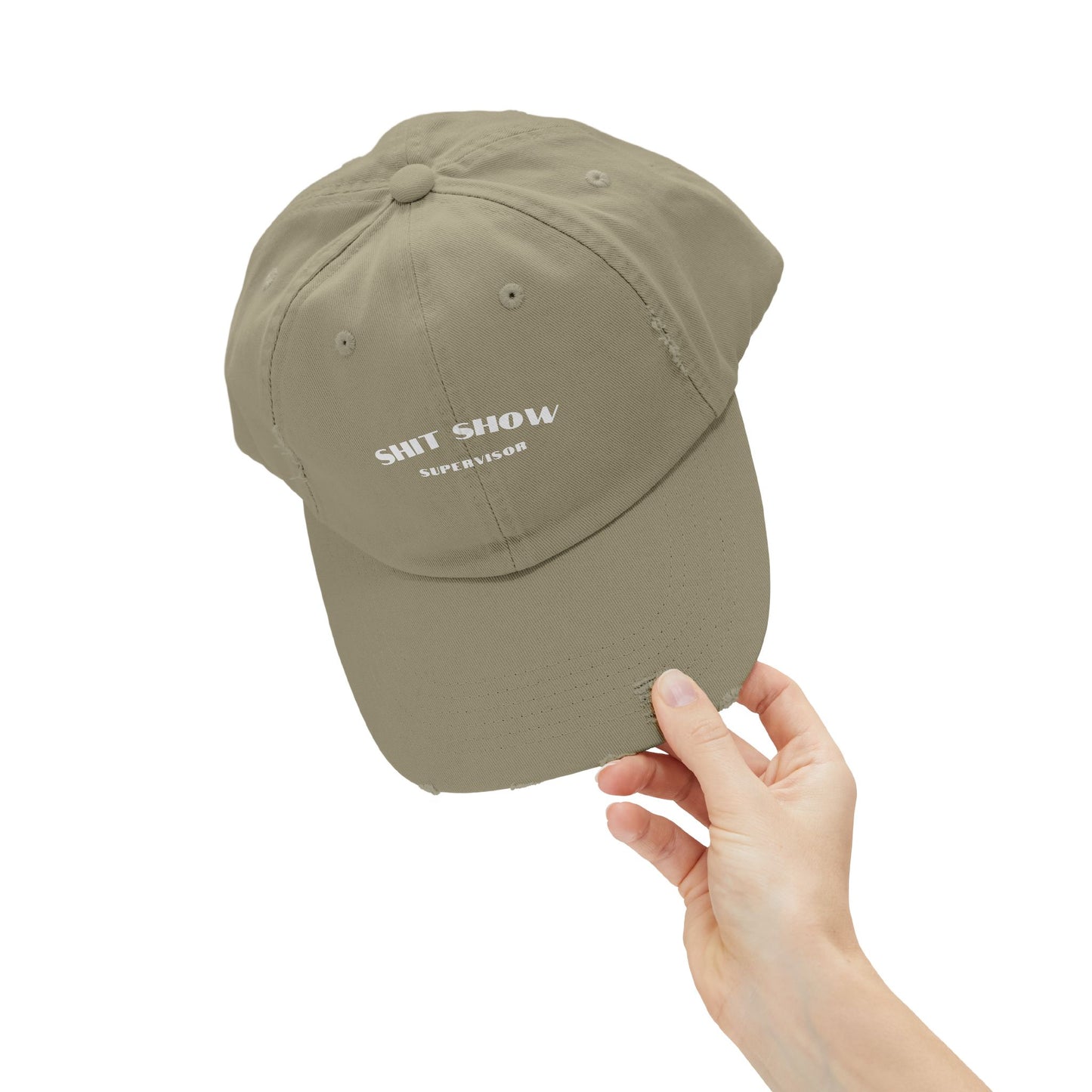 Supervisor of the Shit Show Unisex Distressed Cap