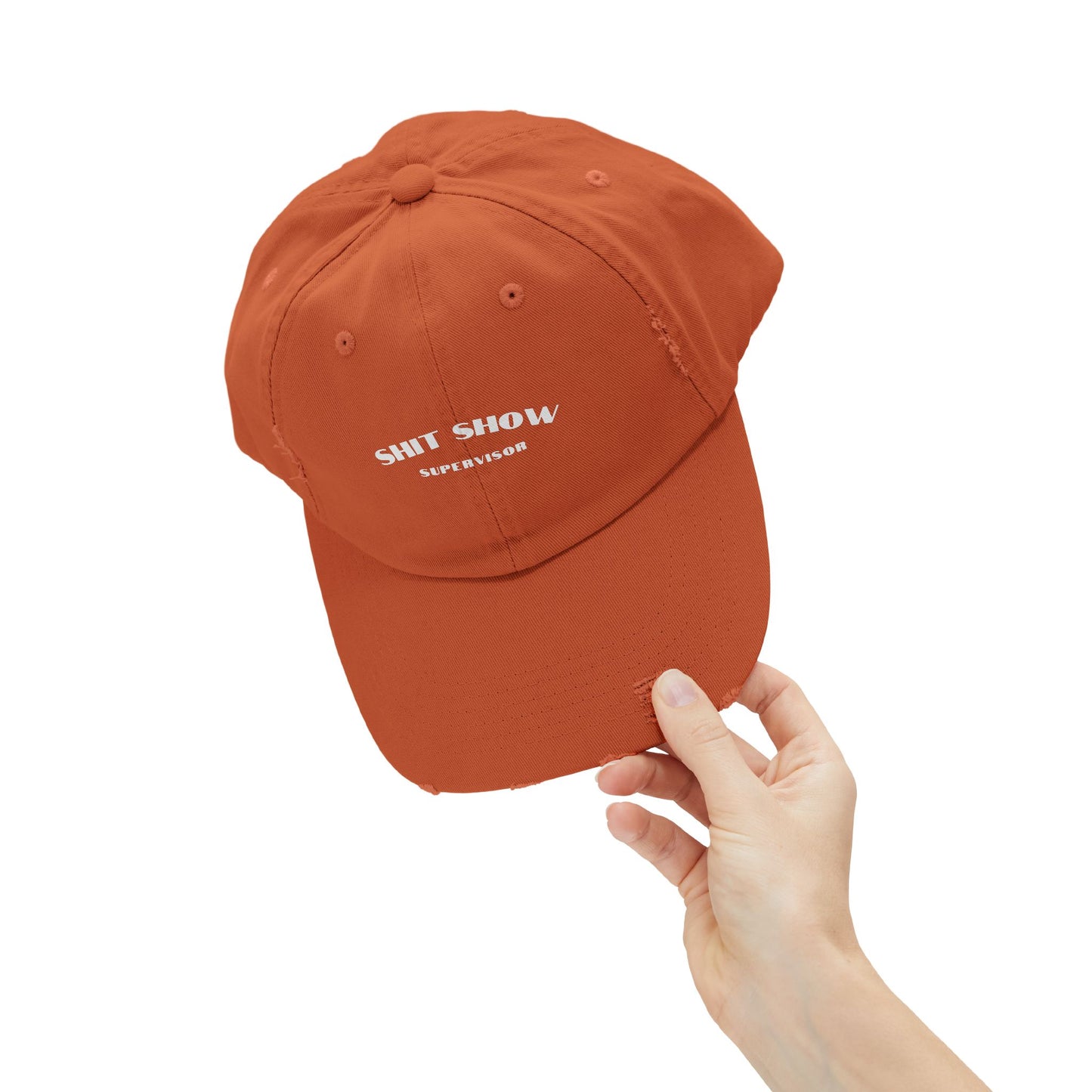 Supervisor of the Shit Show Unisex Distressed Cap