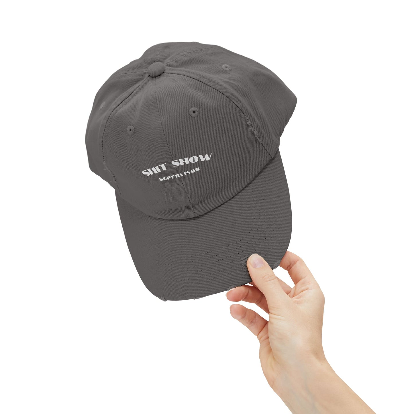 Supervisor of the Shit Show Unisex Distressed Cap