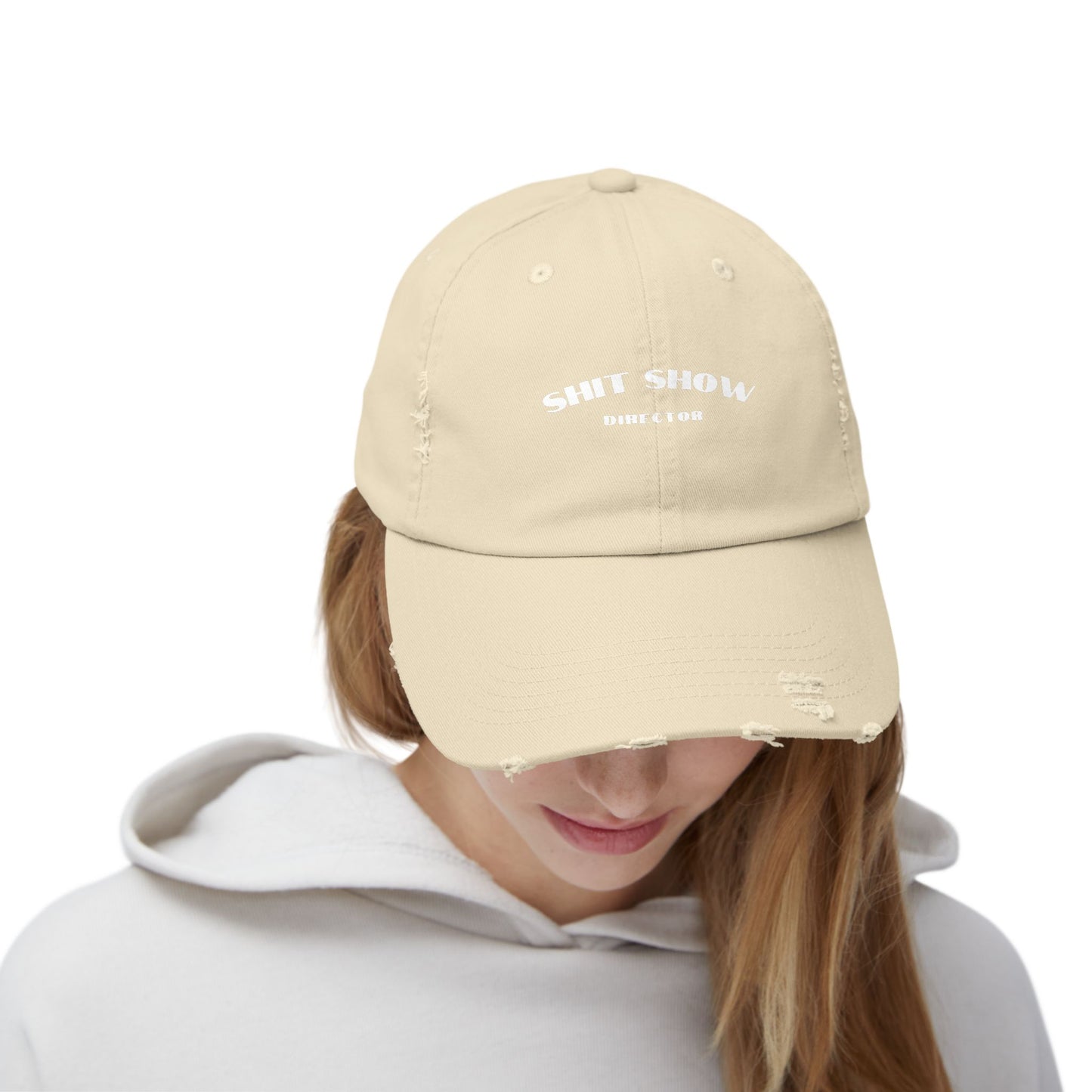 Director of the Shit Show Unisex Distressed Cap