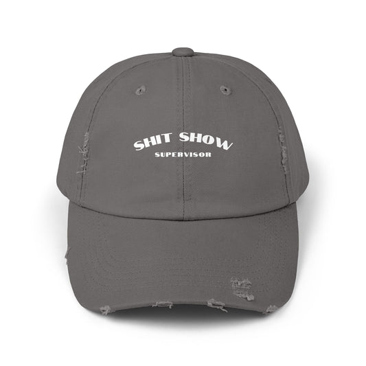 Supervisor of the Shit Show Unisex Distressed Cap