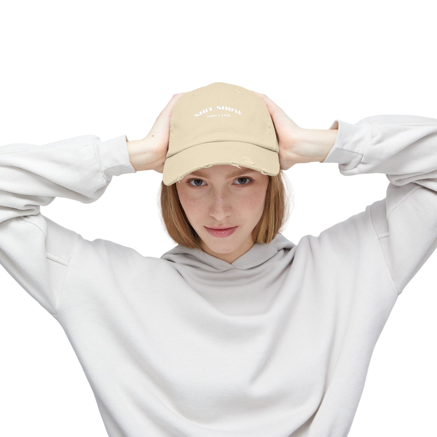 Director of the Shit Show Unisex Distressed Cap