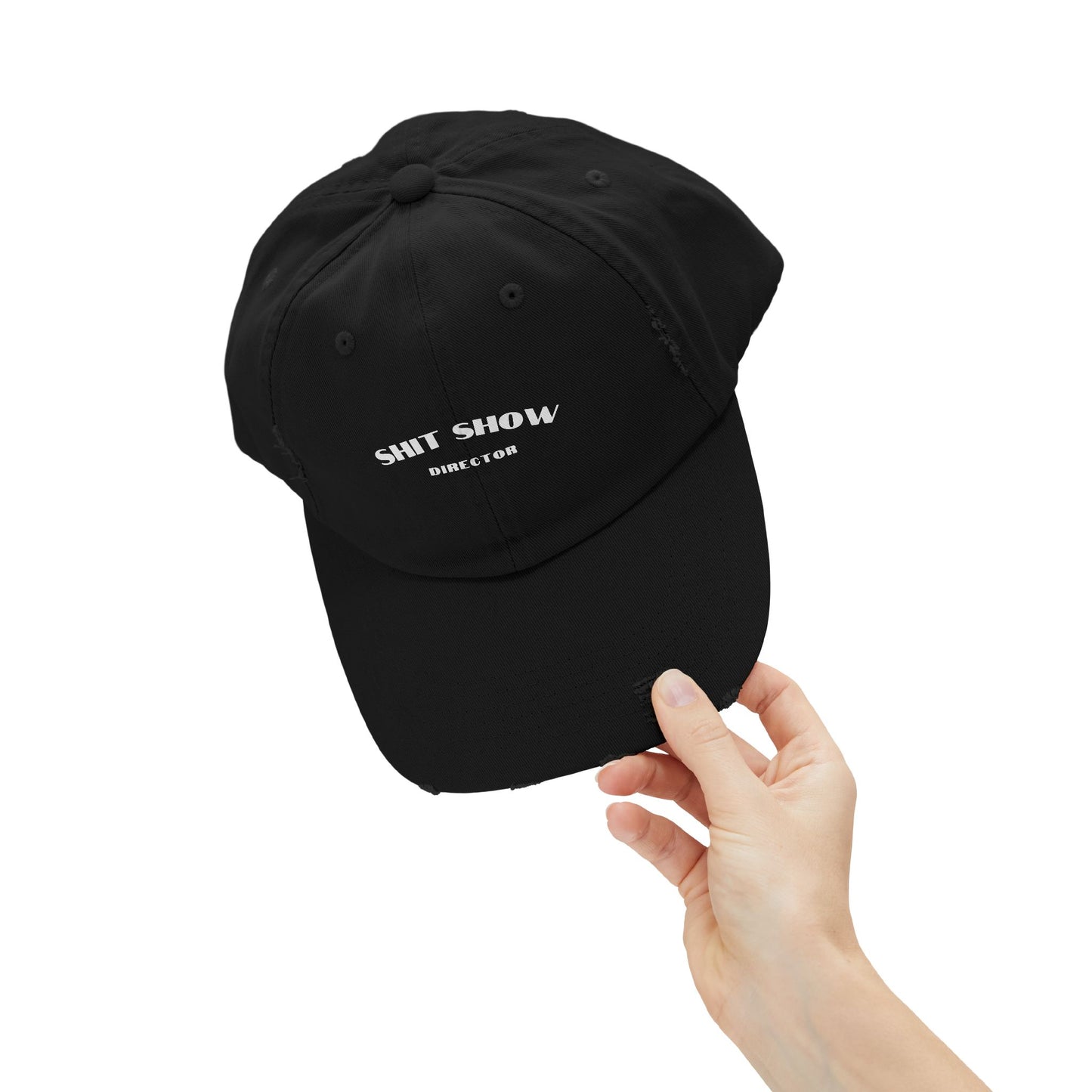 Director of the Shit Show Unisex Distressed Cap