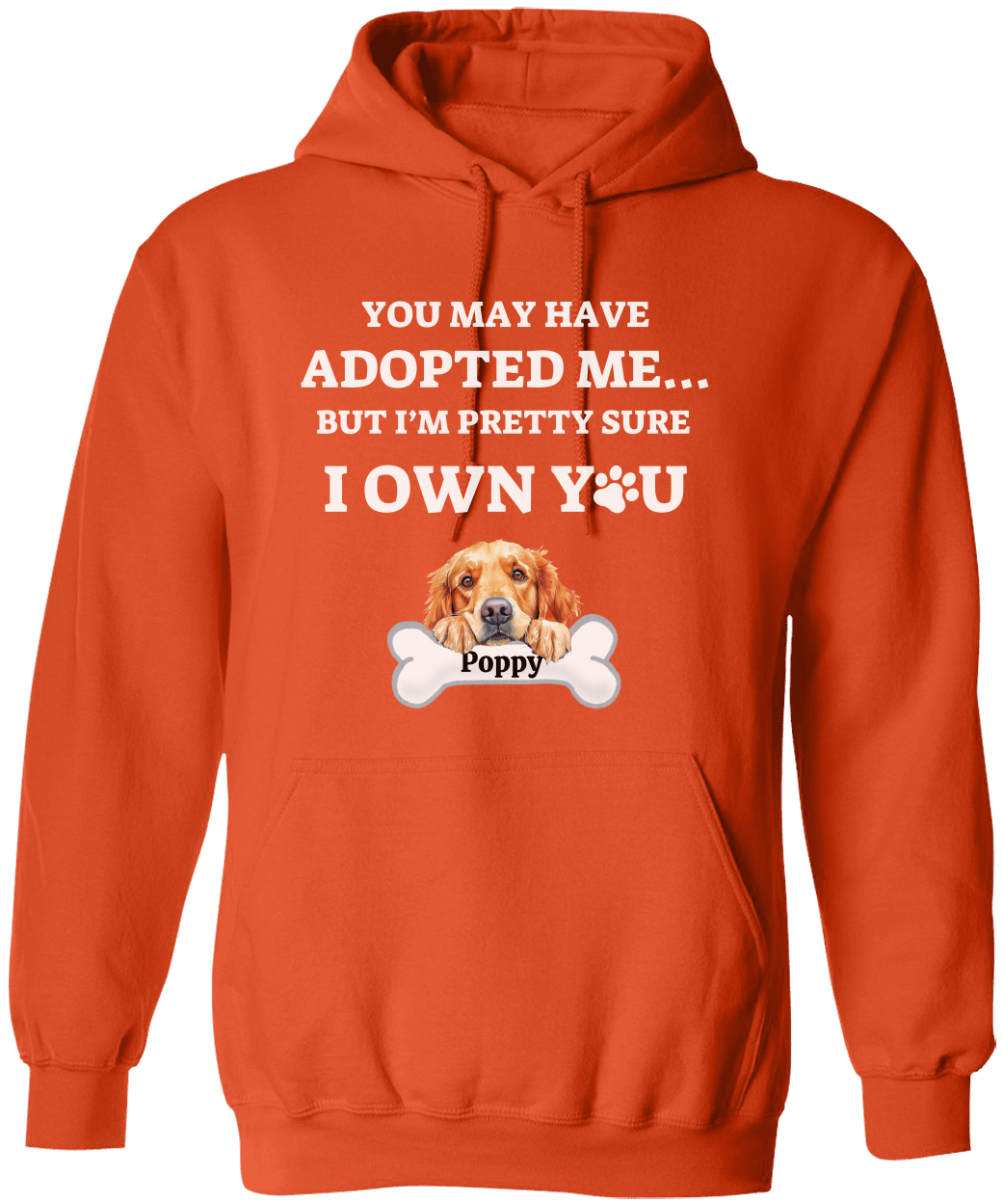 Personalized Rescue/Adopted Dog Hooded Sweatshirt