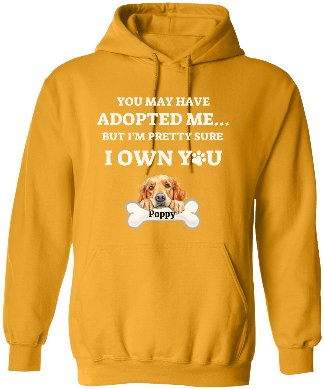 Personalized Rescue/Adopted Dog Hooded Sweatshirt