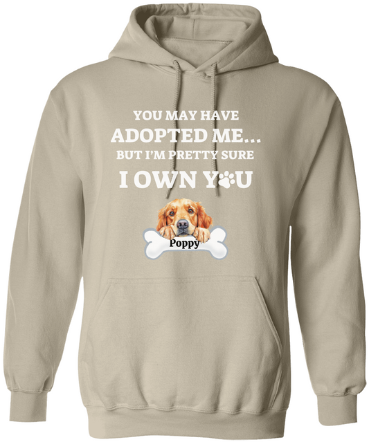 Personalized Rescue/Adopted Dog Hooded Sweatshirt