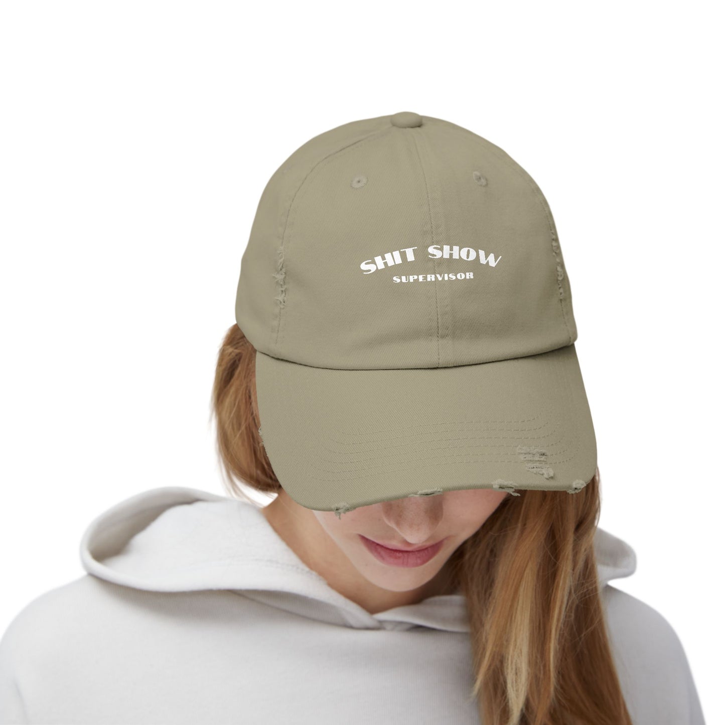 Supervisor of the Shit Show Unisex Distressed Cap