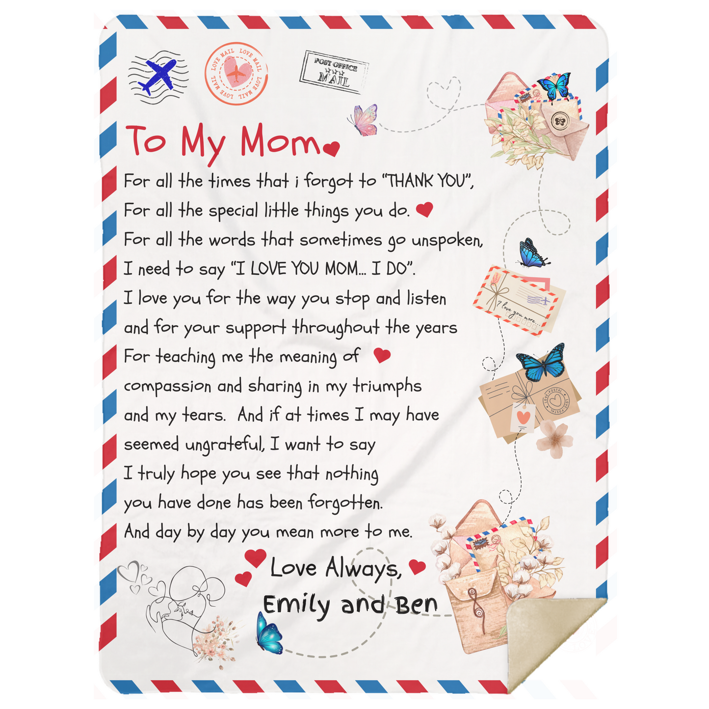 TO My Mom Blanket- Personalized