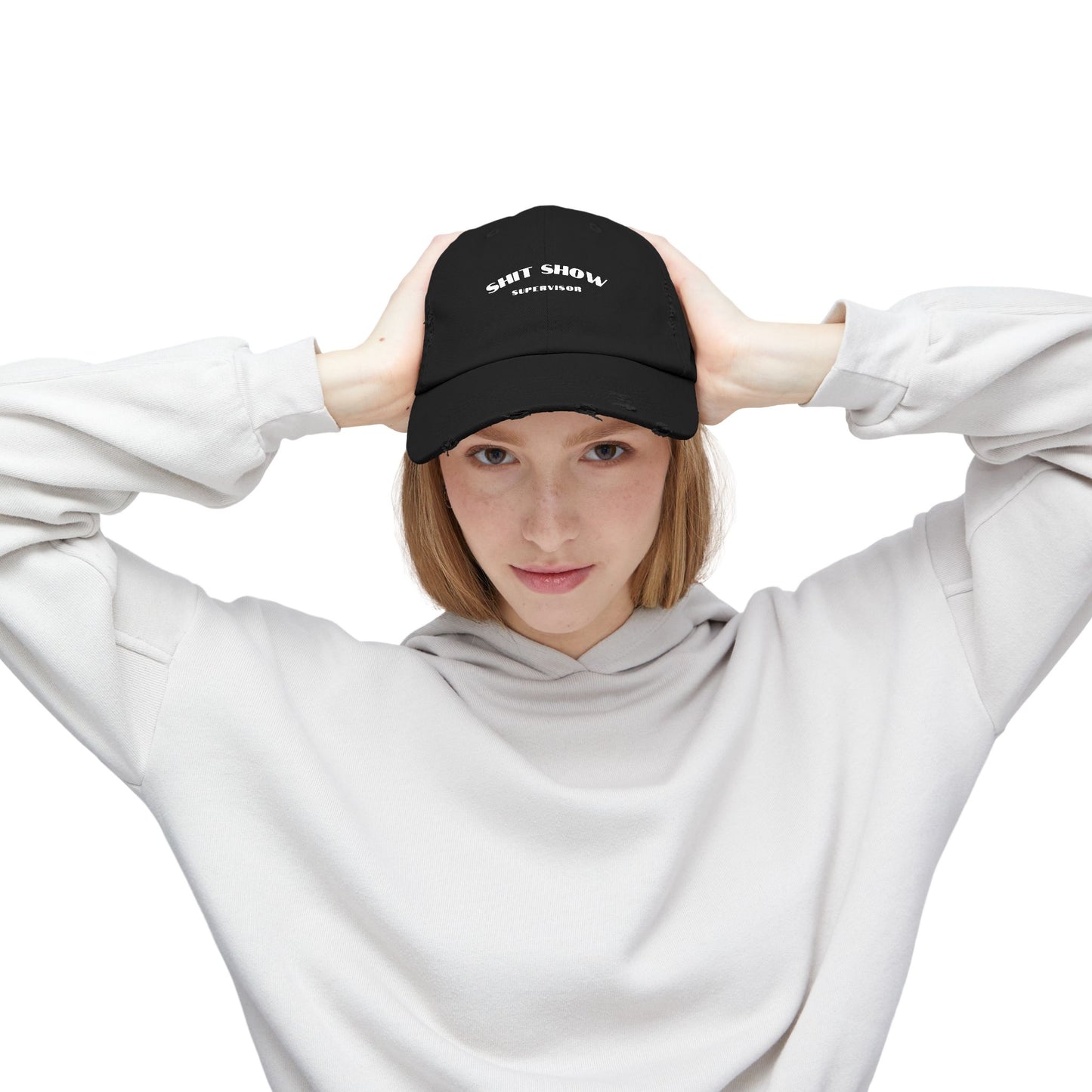 Supervisor of the Shit Show Unisex Distressed Cap