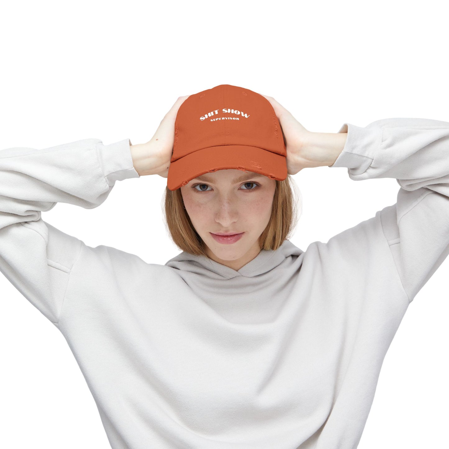 Supervisor of the Shit Show Unisex Distressed Cap