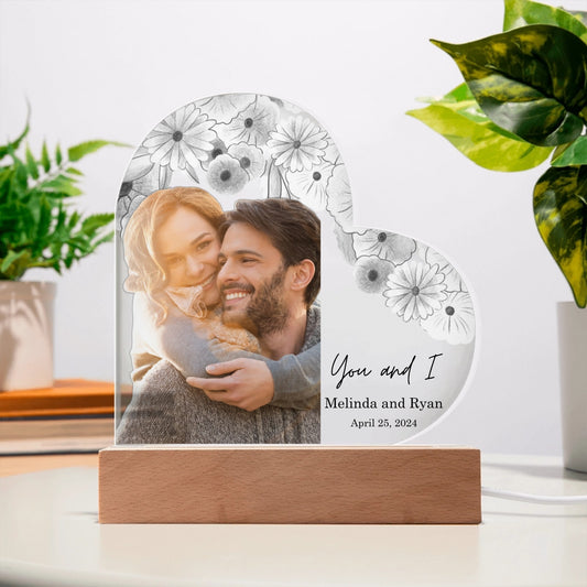 Personalized "You and I" Heart Plaque | Customizable | Couples | I Love You | Partners