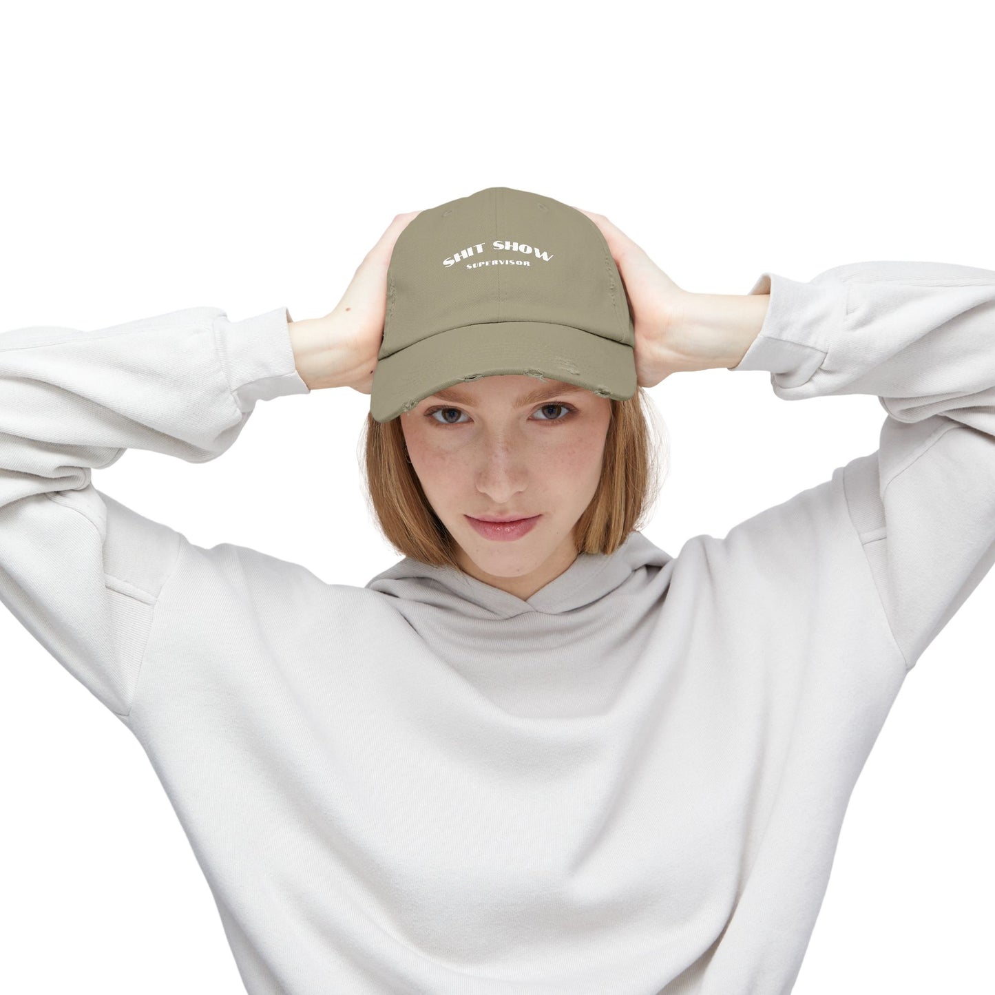 Supervisor of the Shit Show Unisex Distressed Cap