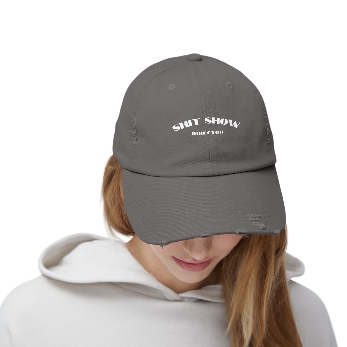 Director of the Shit Show Unisex Distressed Cap