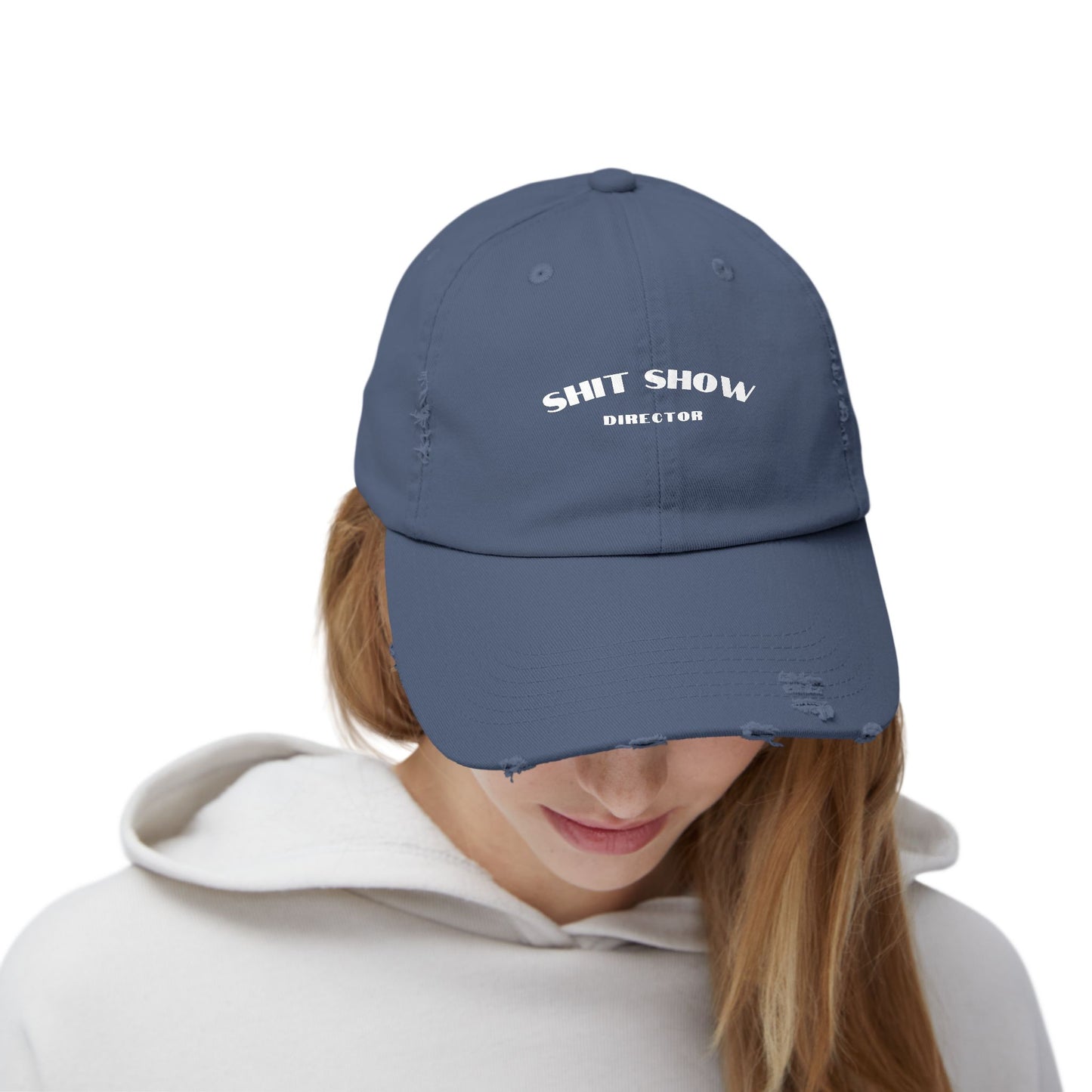 Director of the Shit Show Unisex Distressed Cap