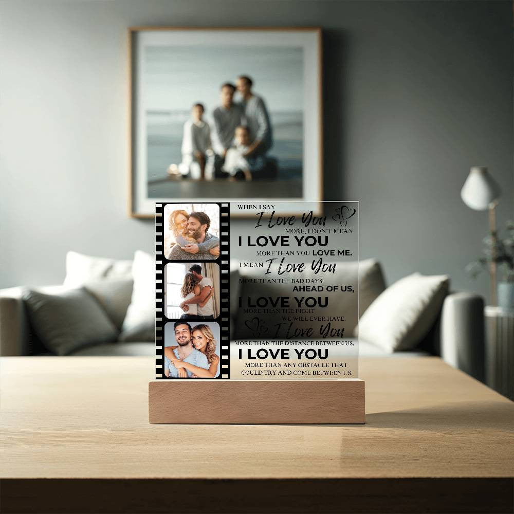 I Love You Acrylic Plaque | Partners | Couples| I Love You | Personalized | Valentine's Day