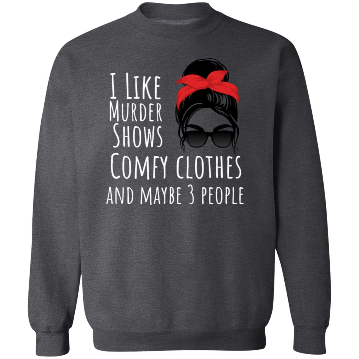 I like with red bow Crewneck Pullover Sweatshirt