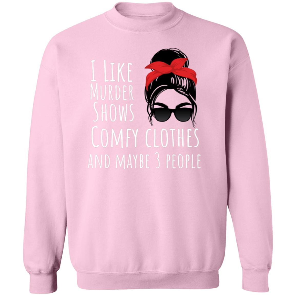 I like with red bow Crewneck Pullover Sweatshirt