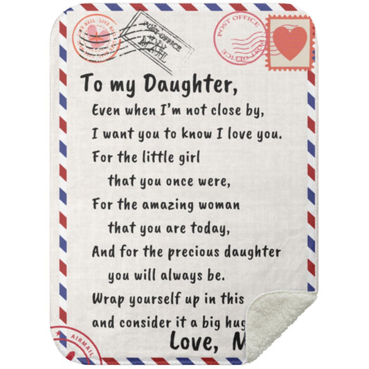 To my daughter Distance sherpa Blanket