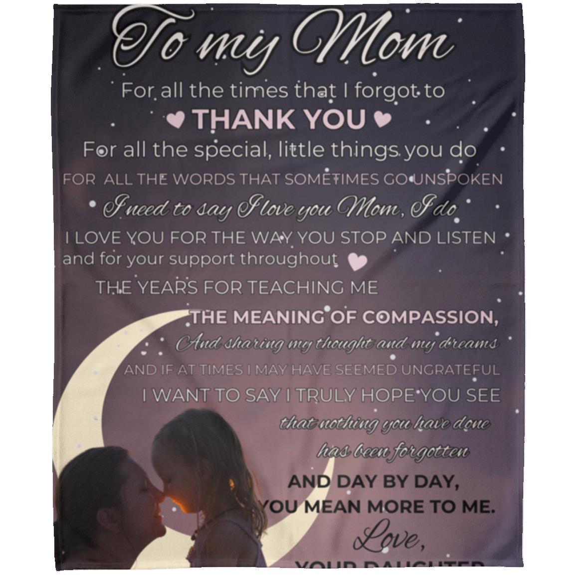 To My Mom from Daughter Arctic Fleece Blanket 50x60