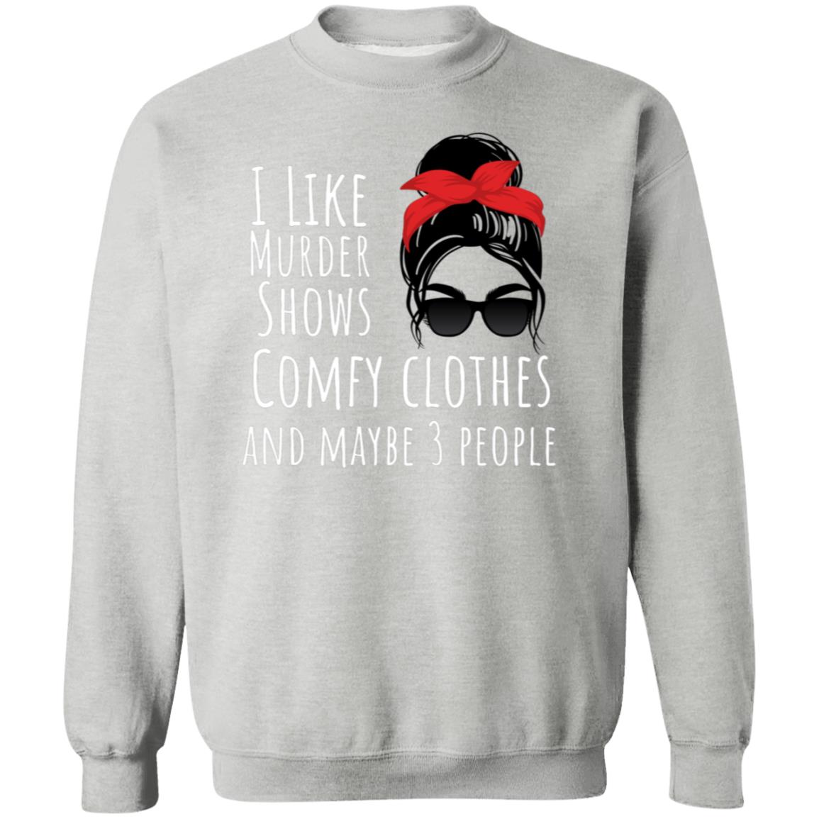 I like with red bow Crewneck Pullover Sweatshirt