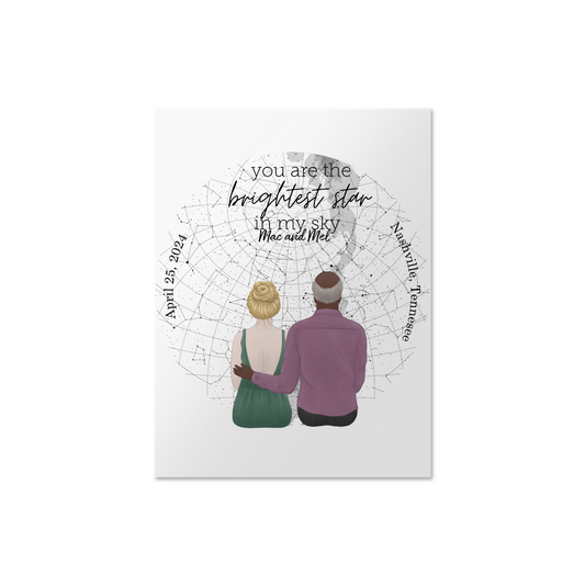 Customizable Constellation Couples Matte Poster | Where it began