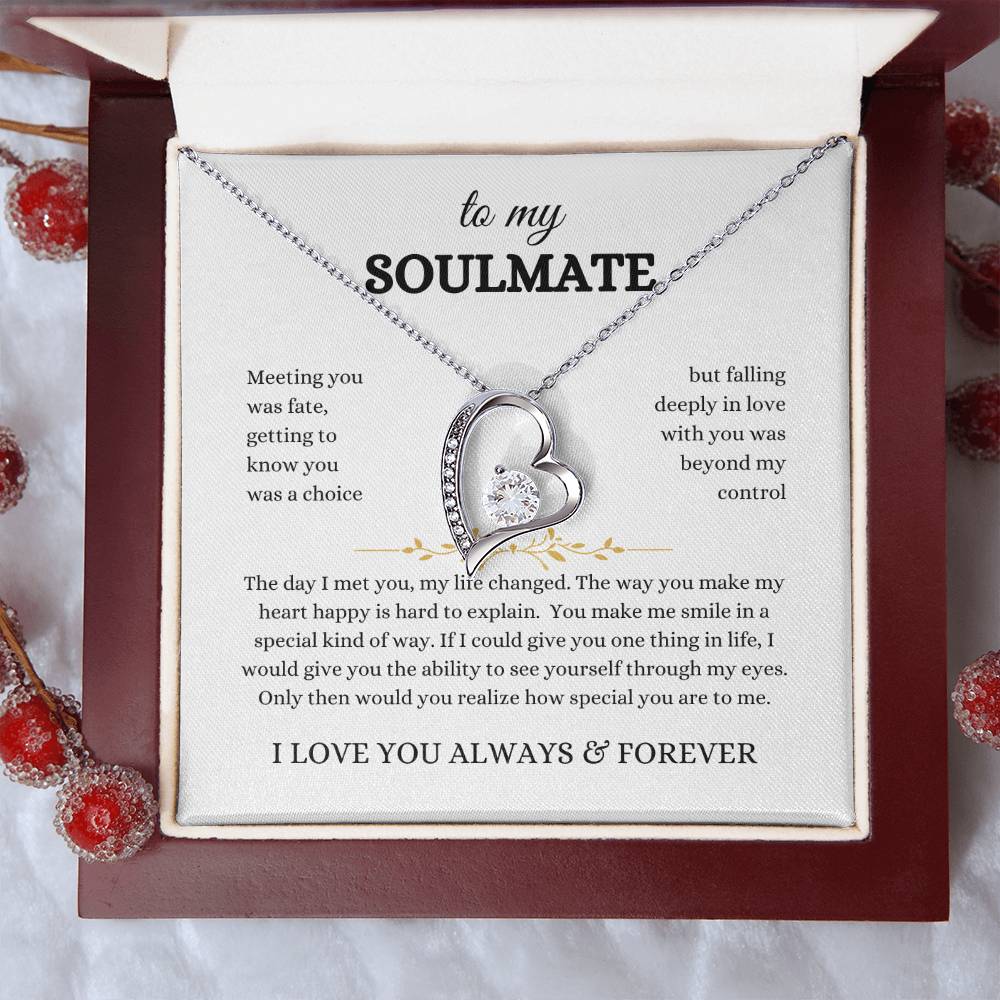 To My Soulmate Forever Love Necklace | Gift for Her | Gift for Wife | Gift for Girlfriend | Gift for Partner