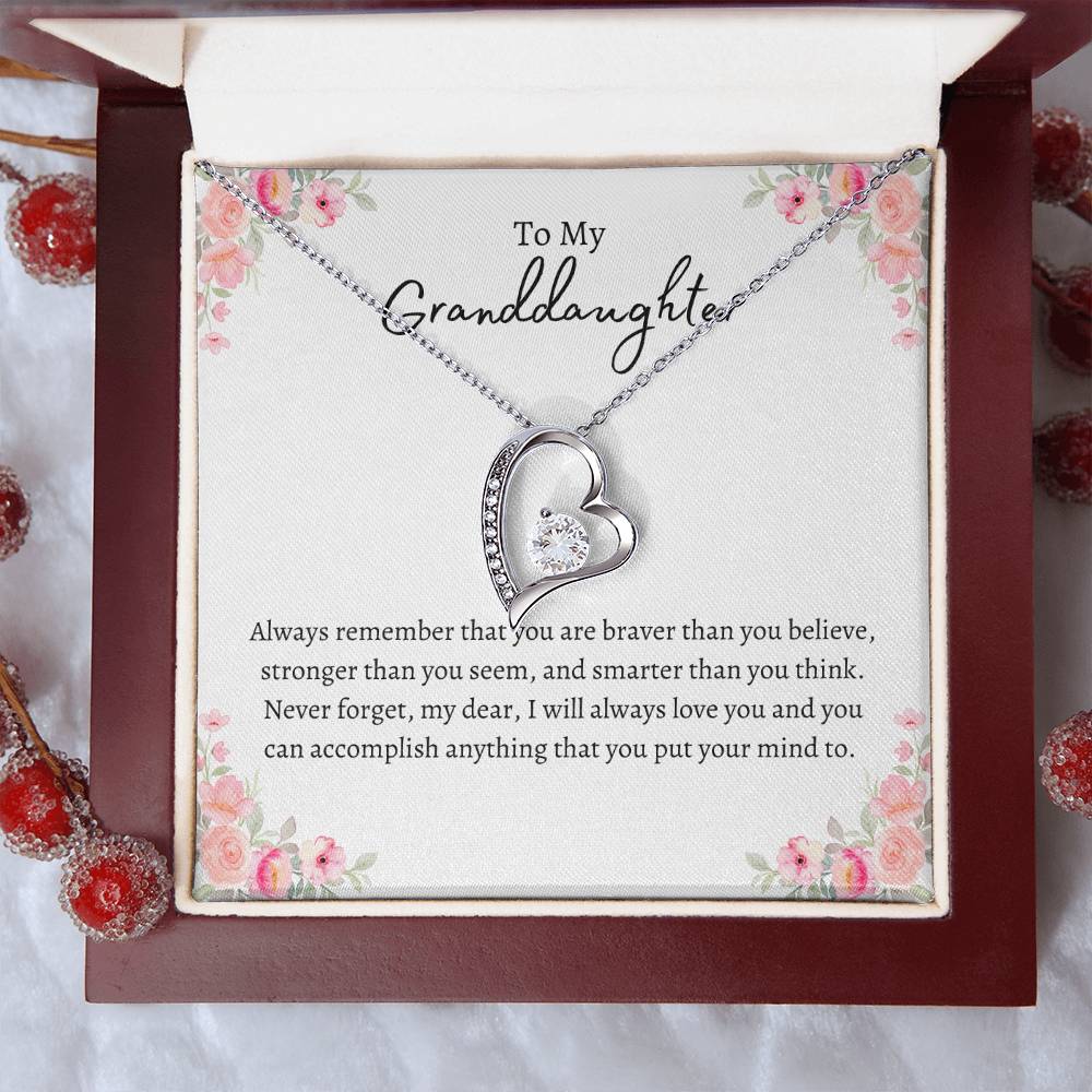 To My Granddaughter Forever Love Necklace