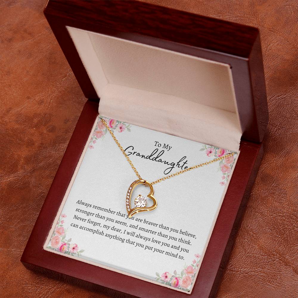 To My Granddaughter Forever Love Necklace