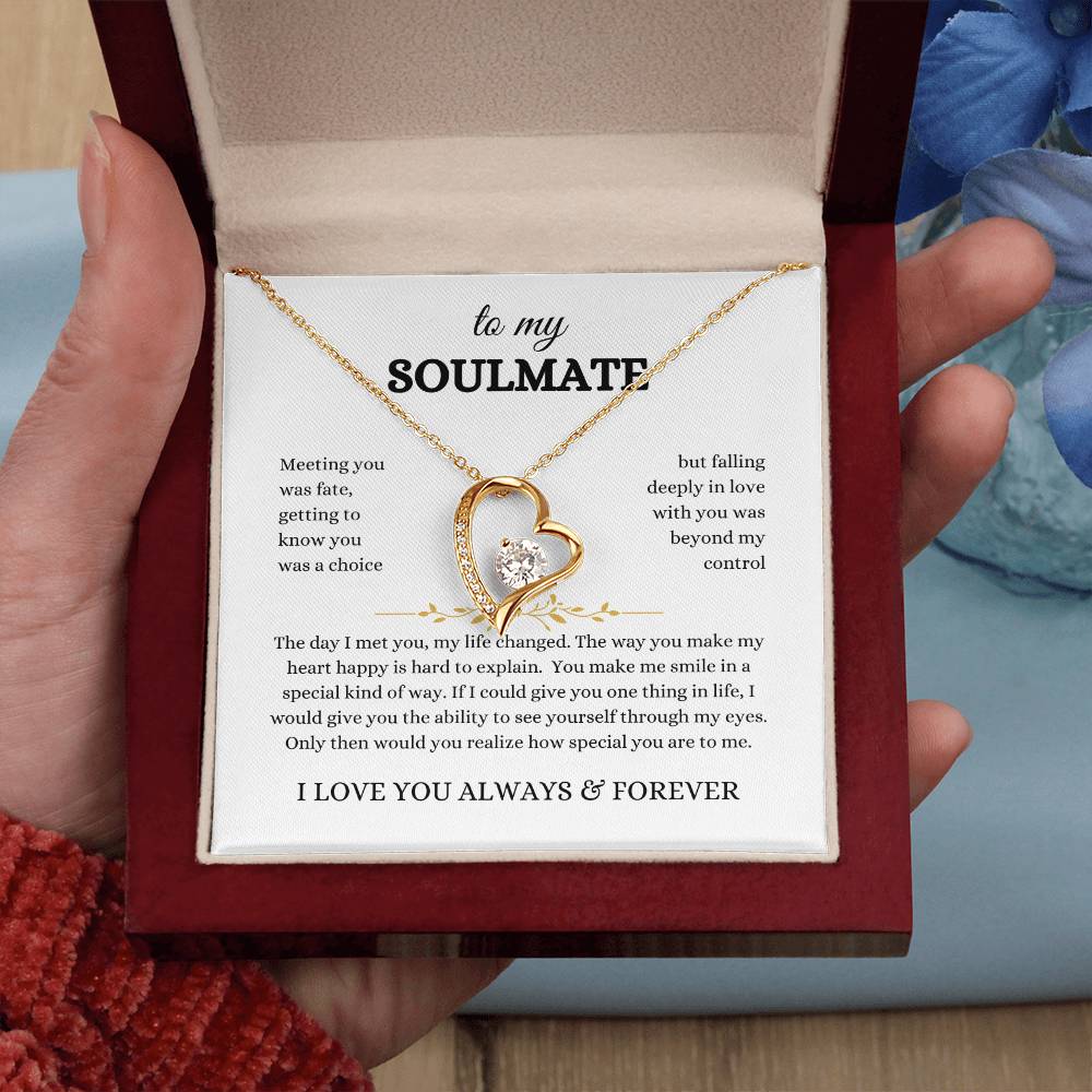 To My Soulmate Forever Love Necklace | Gift for Her | Gift for Wife | Gift for Girlfriend | Gift for Partner