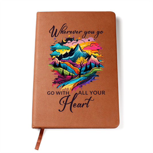 Wherever you go | Follow your heart | Leather Journal