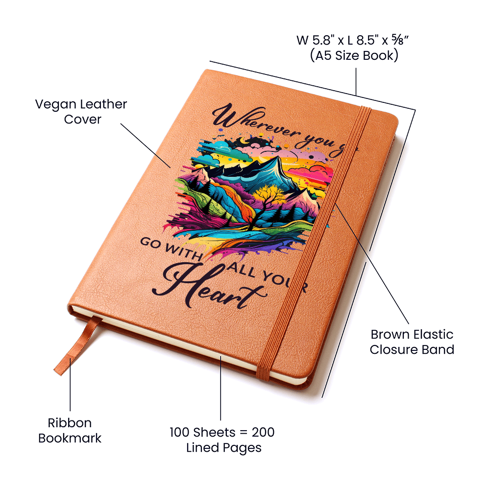 Wherever you go | Follow your heart | Leather Journal