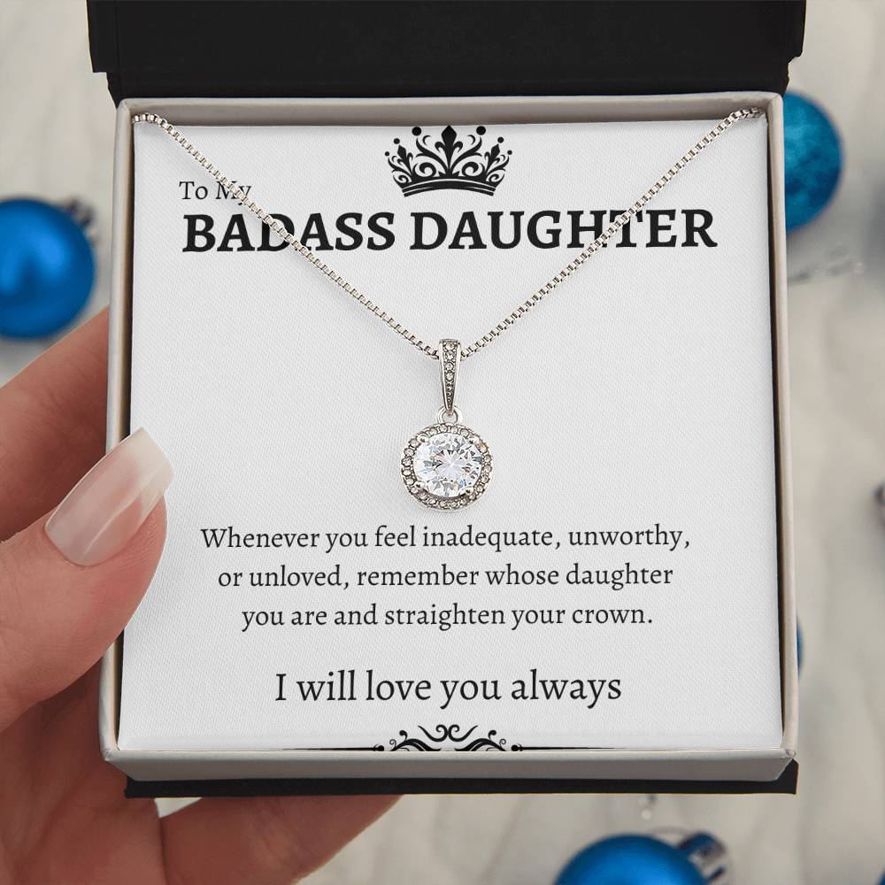 To My Badass Daughter Eternal Hope Necklace