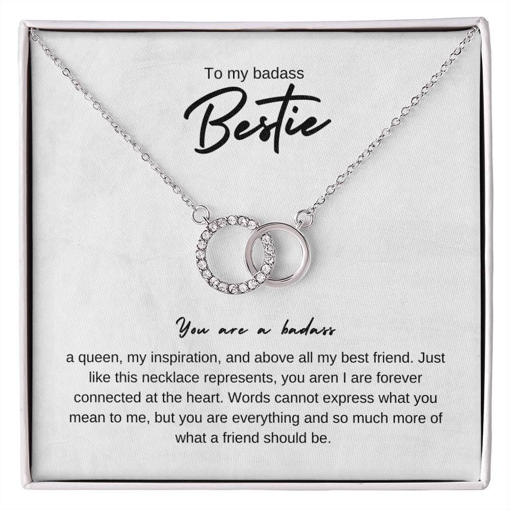 To My Badass Bestie Perfect Pair Necklace