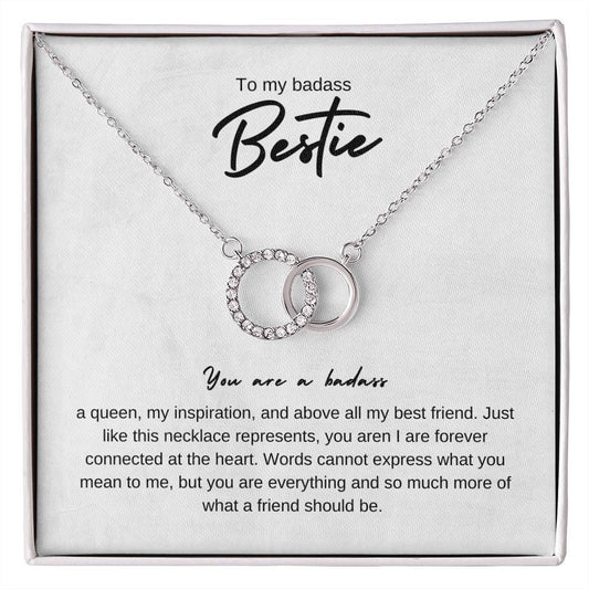 To My Badass Bestie Perfect Pair Necklace