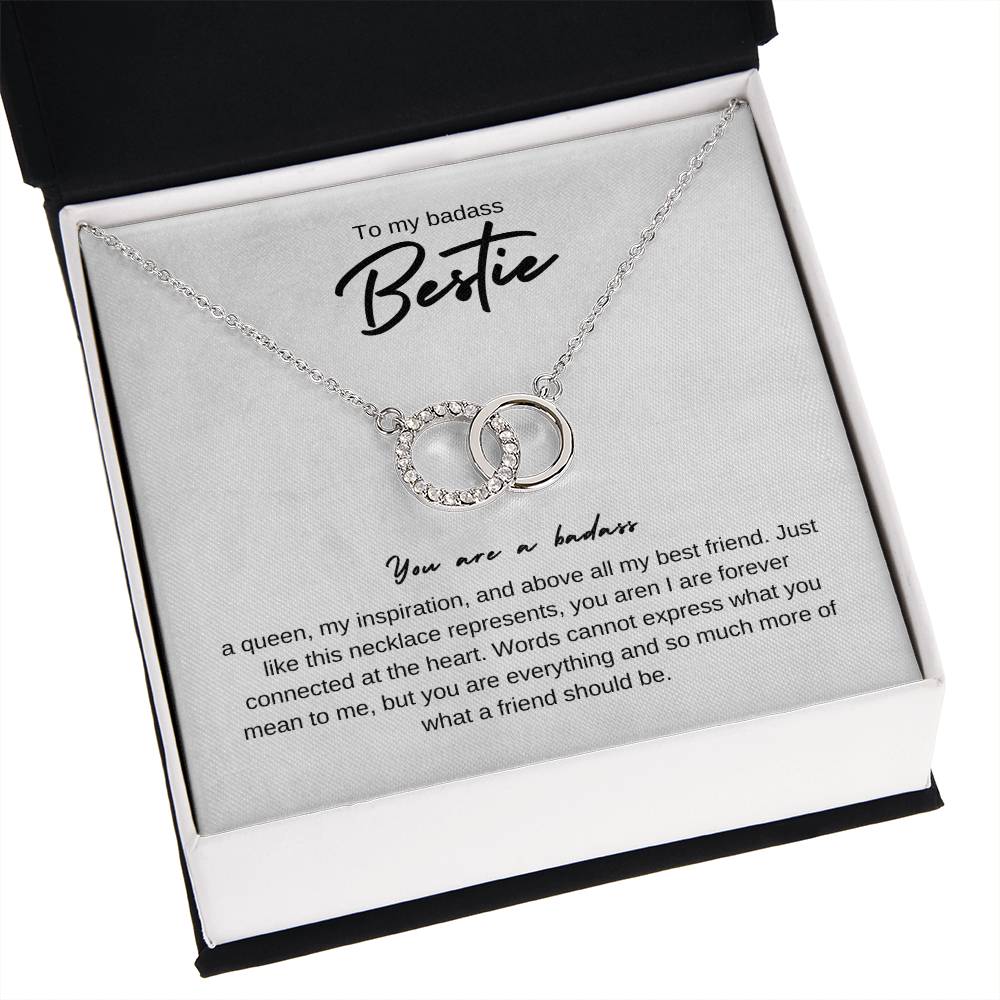 To My Badass Bestie Perfect Pair Necklace