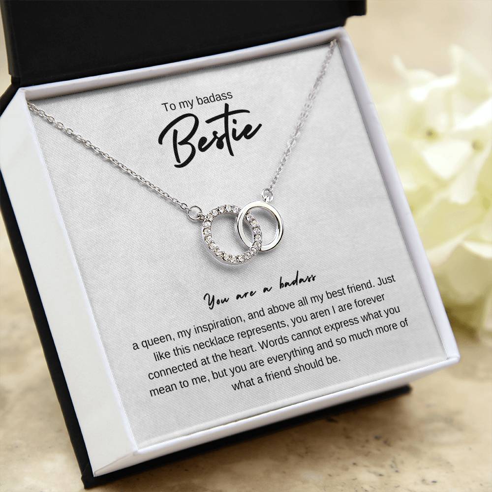 To My Badass Bestie Perfect Pair Necklace