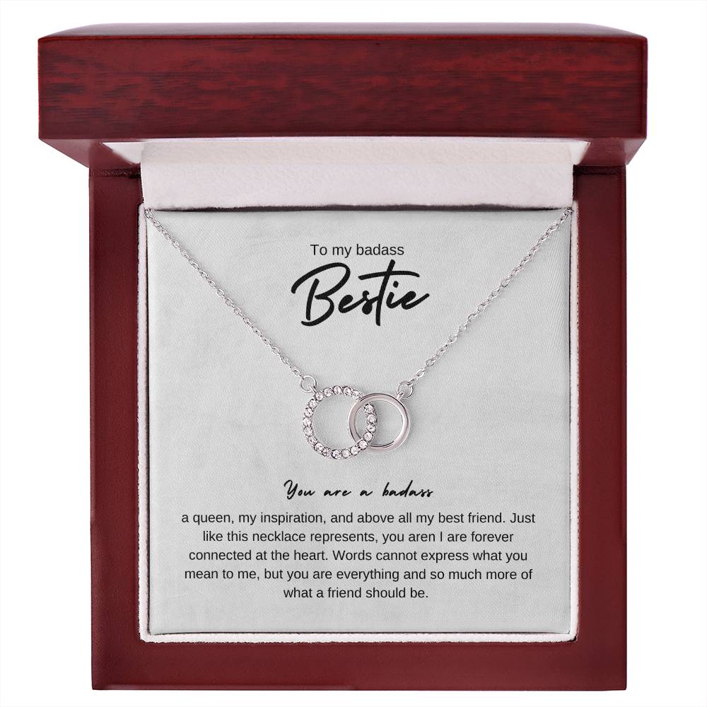 To My Badass Bestie Perfect Pair Necklace