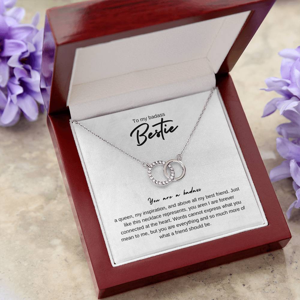 To My Badass Bestie Perfect Pair Necklace