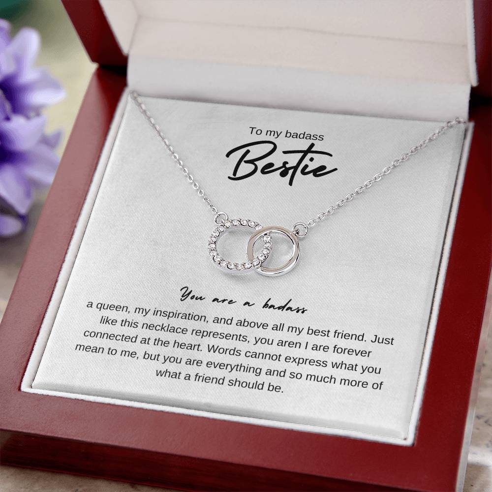 To My Badass Bestie Perfect Pair Necklace