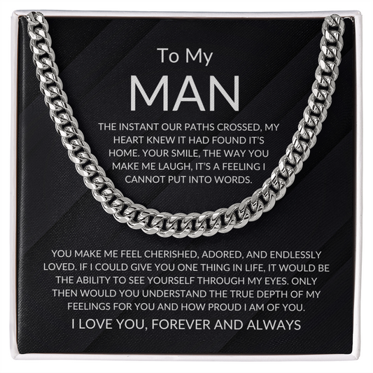 To My Man Cuban Link | I Love You | Boyfriend | Husband | Partner