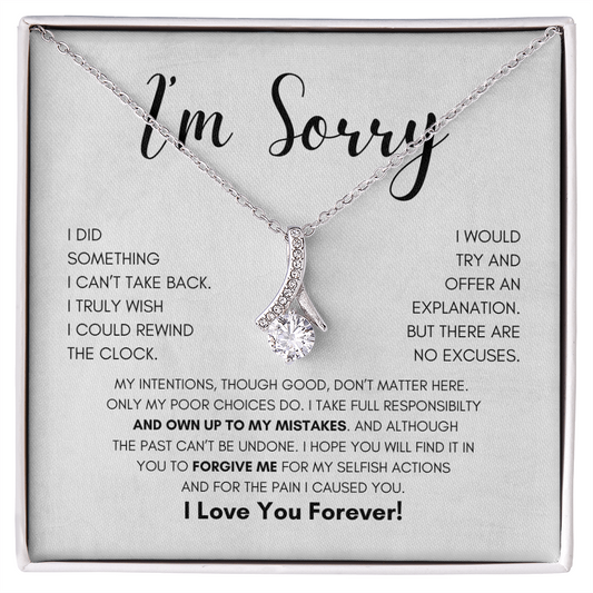 I'm Sorry Pendant Necklace | Apology | I Love You Forever!