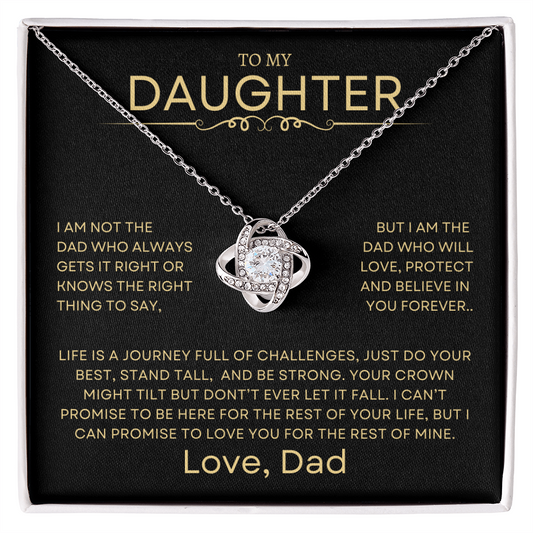 To My Daughter | From Your Dad | Love Knot Necklace