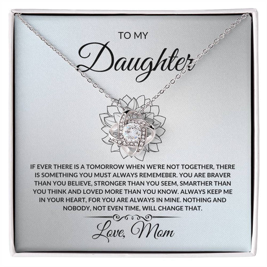 To My Daughter From Mom Love Knot Necklace