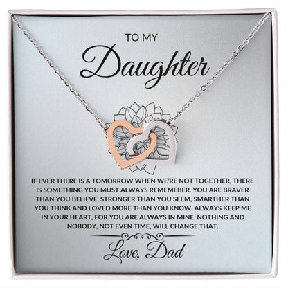 To My Daughter From Dad Interlocking Hearts