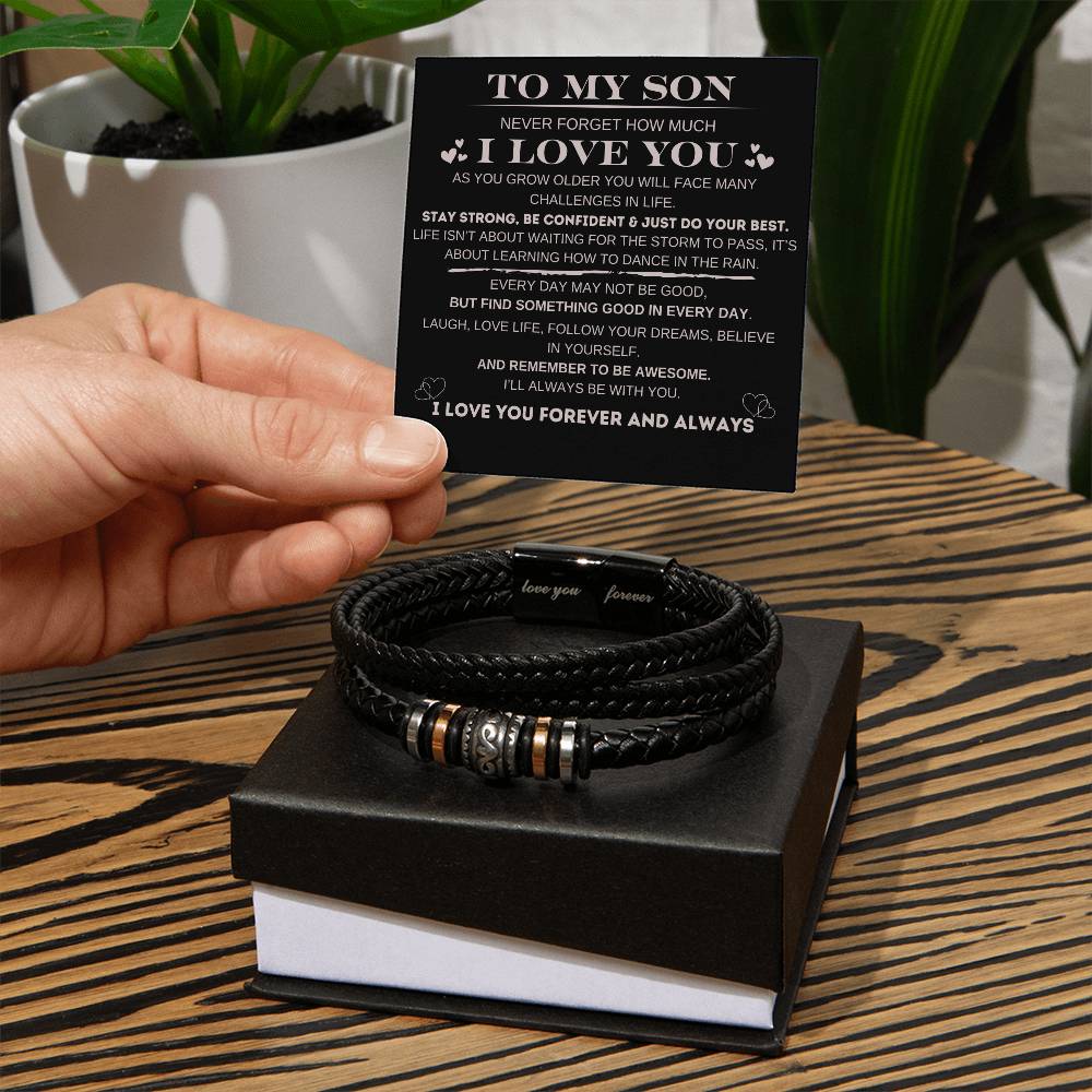 To My Son Never Forget Love You Forever Bracelet