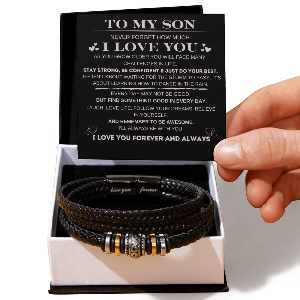 To My Son Never Forget Love You Forever Bracelet