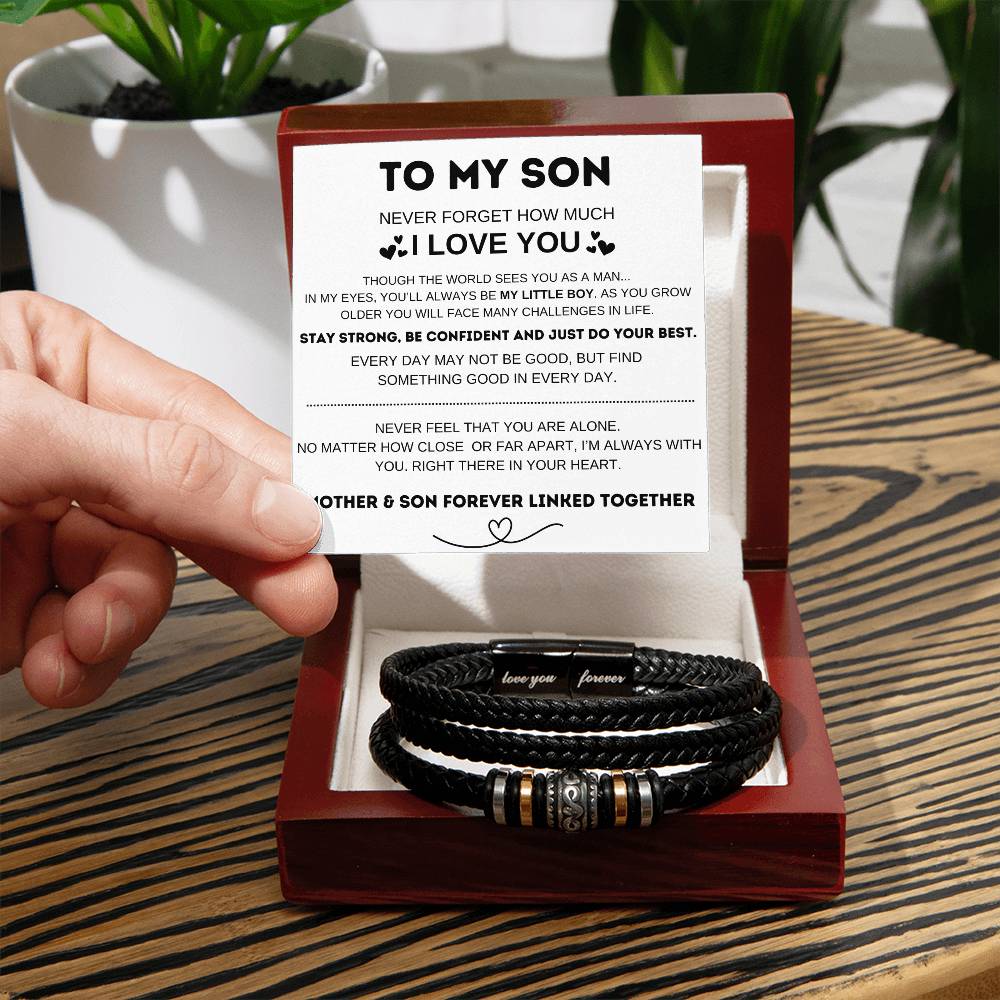 To My Son Love You Forever Bracelet