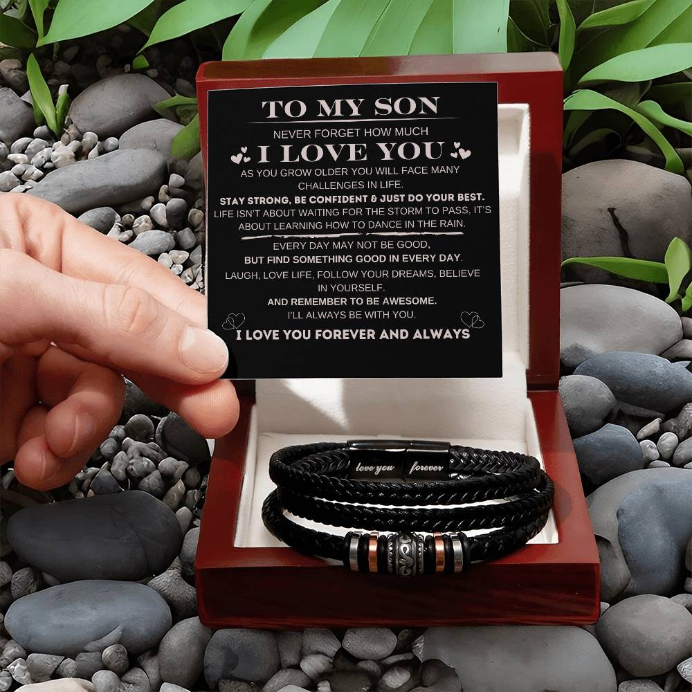 To My Son Never Forget Love You Forever Bracelet