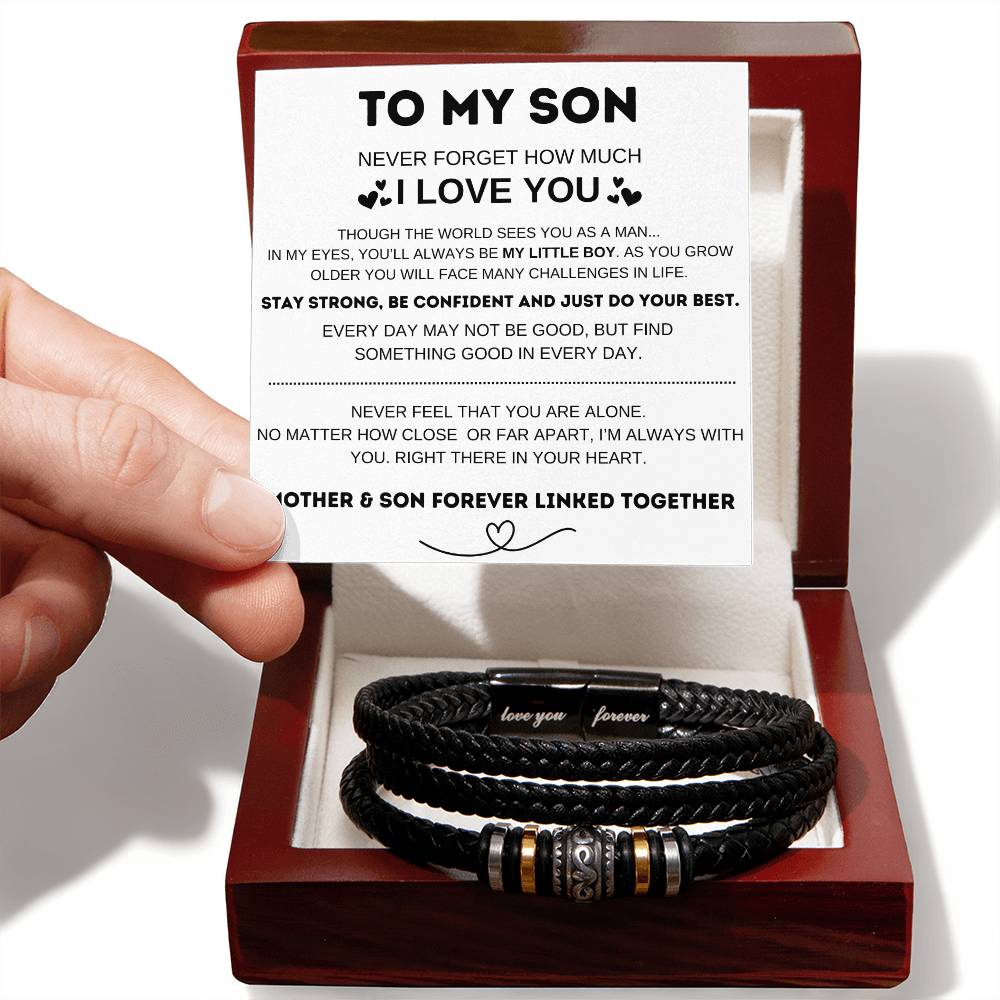 To My Son Love You Forever Bracelet