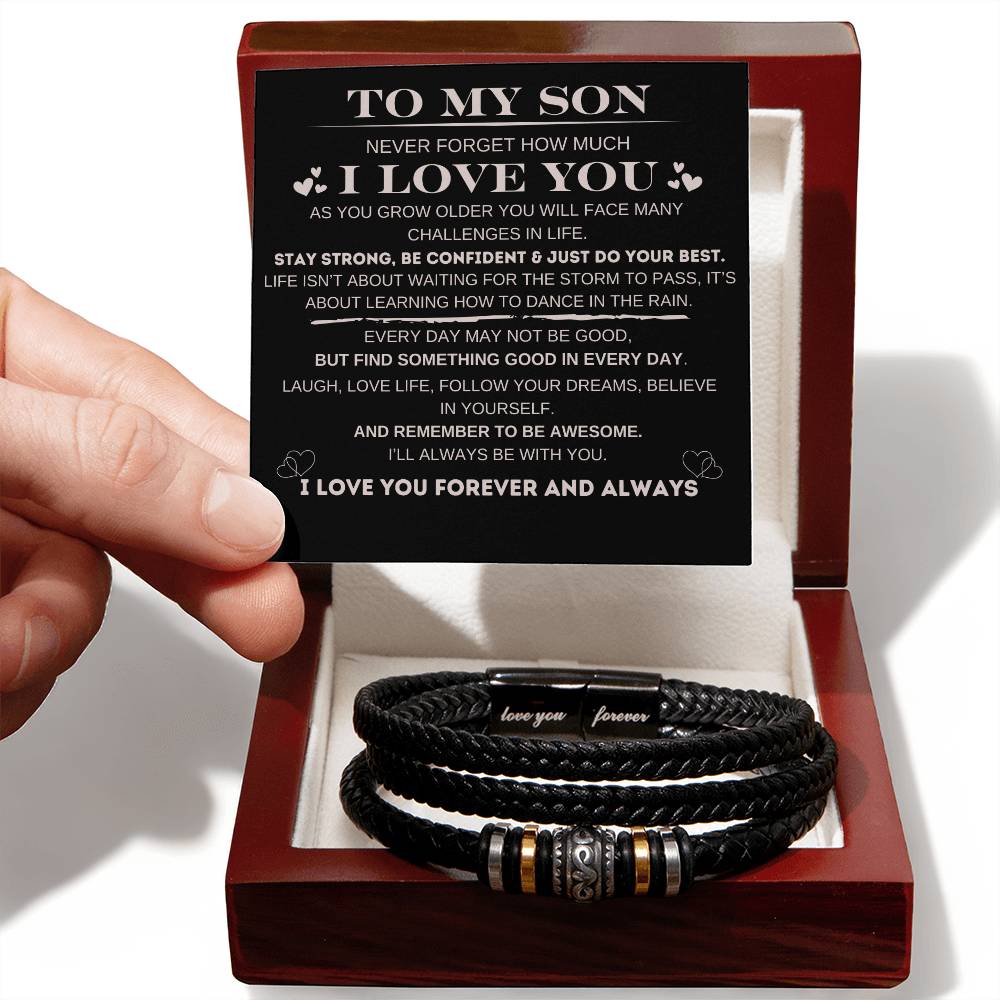 To My Son Never Forget Love You Forever Bracelet